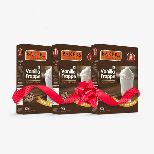 BAKERS Vanilla Frappe Powder Pack of 3 (100 gm x 3) - Pluugin Store