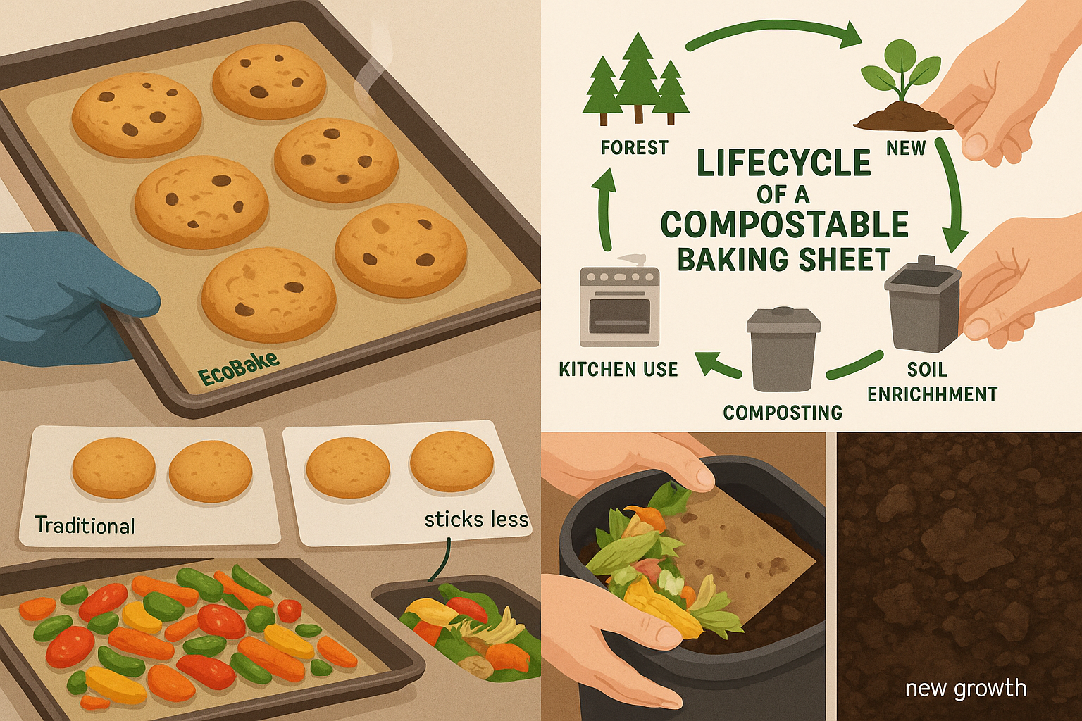 The Lifecycle of Oddy EcoBake Sheets: From Production to Compostable Disposal