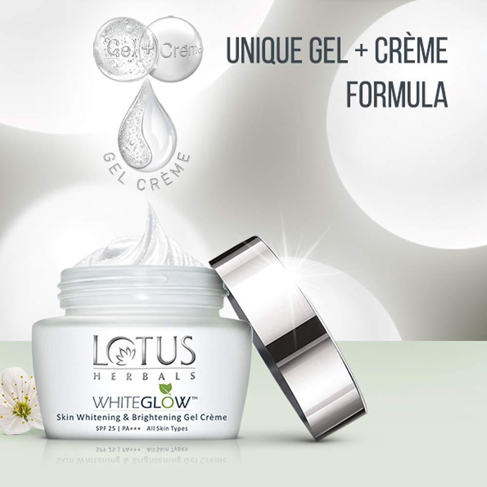 Lotus Herbals Whiteglow Skin Whitening & Brightening Gel Cream | SPF 25 | Pa +++| For All Skin Types | 40g (Pack of 2) - Global Plugin