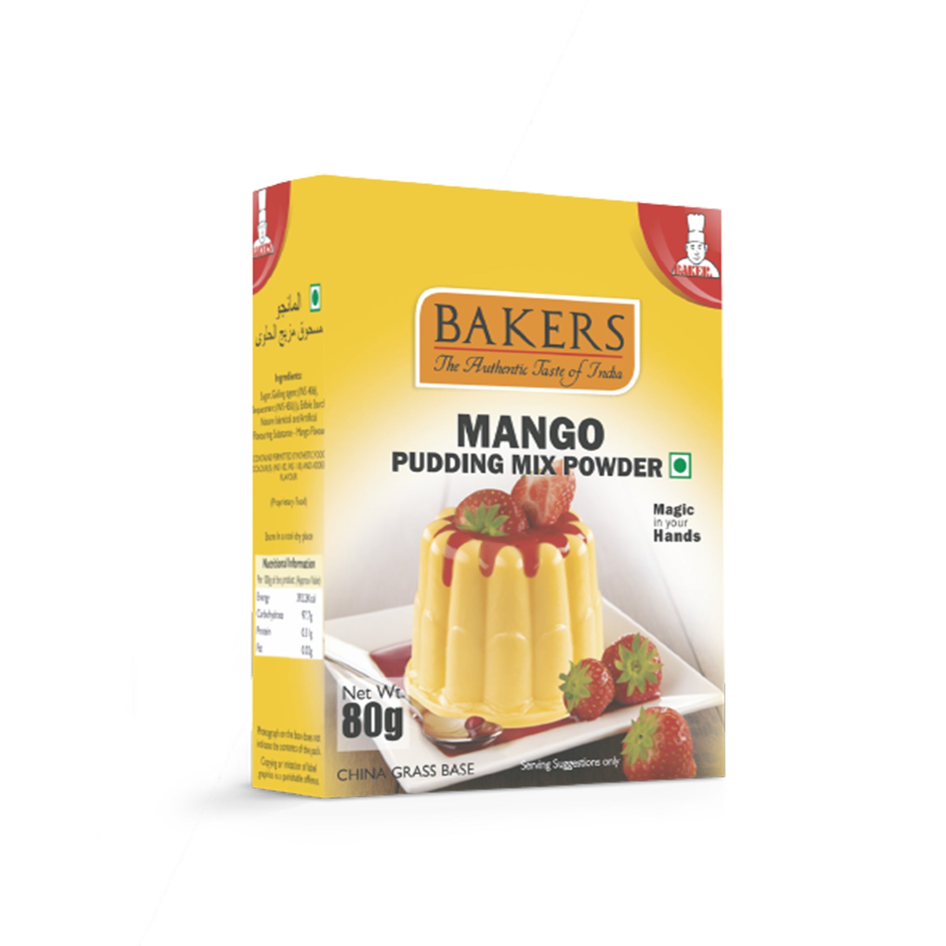 BAKERS Pudding Mix Powder Mango Flavour Pack of 3 (80 gm x 3) - Global Plugin