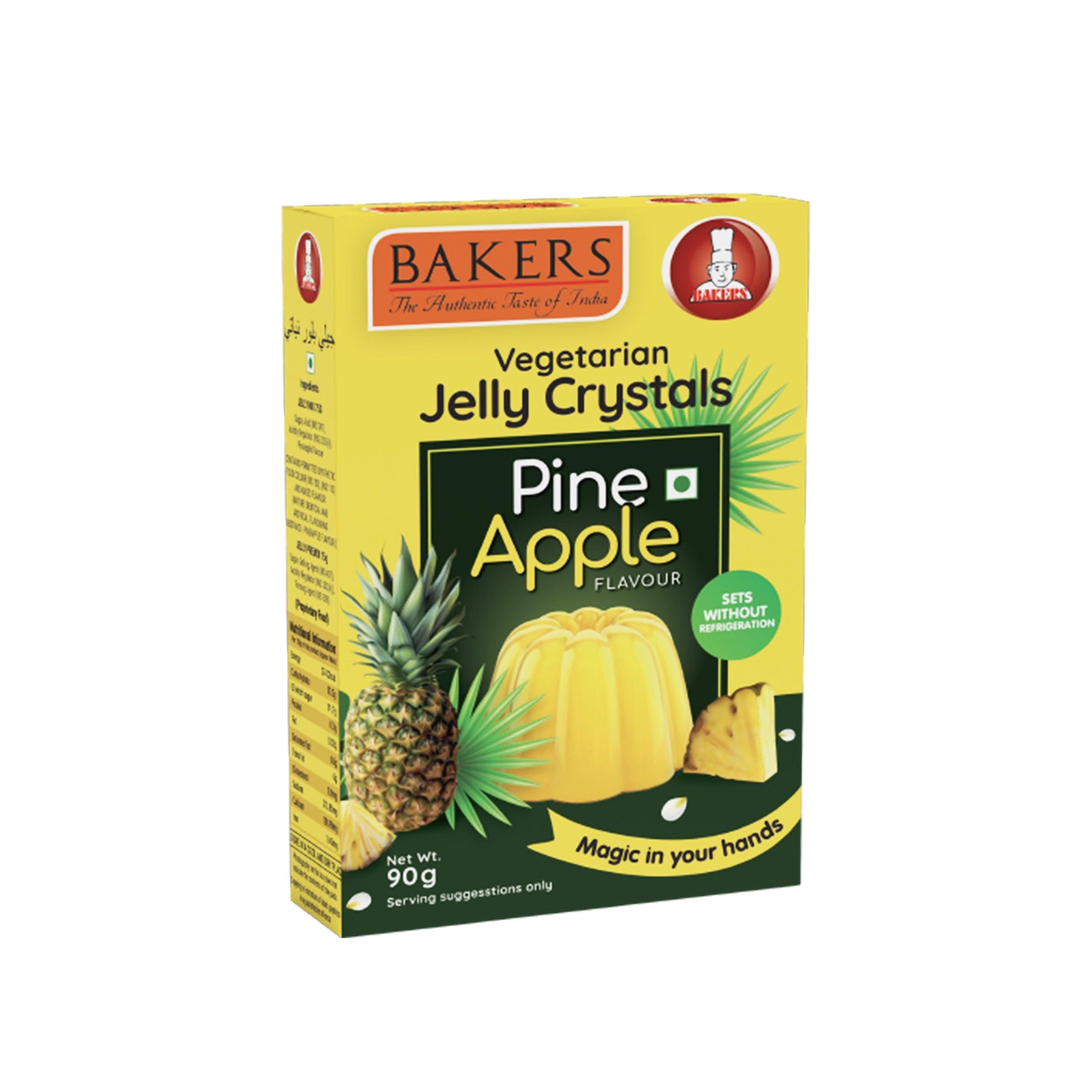 BAKERS Jelly Crystals Pineapple Flavour Pack of 3 (90 gm x 3) - Global Plugin