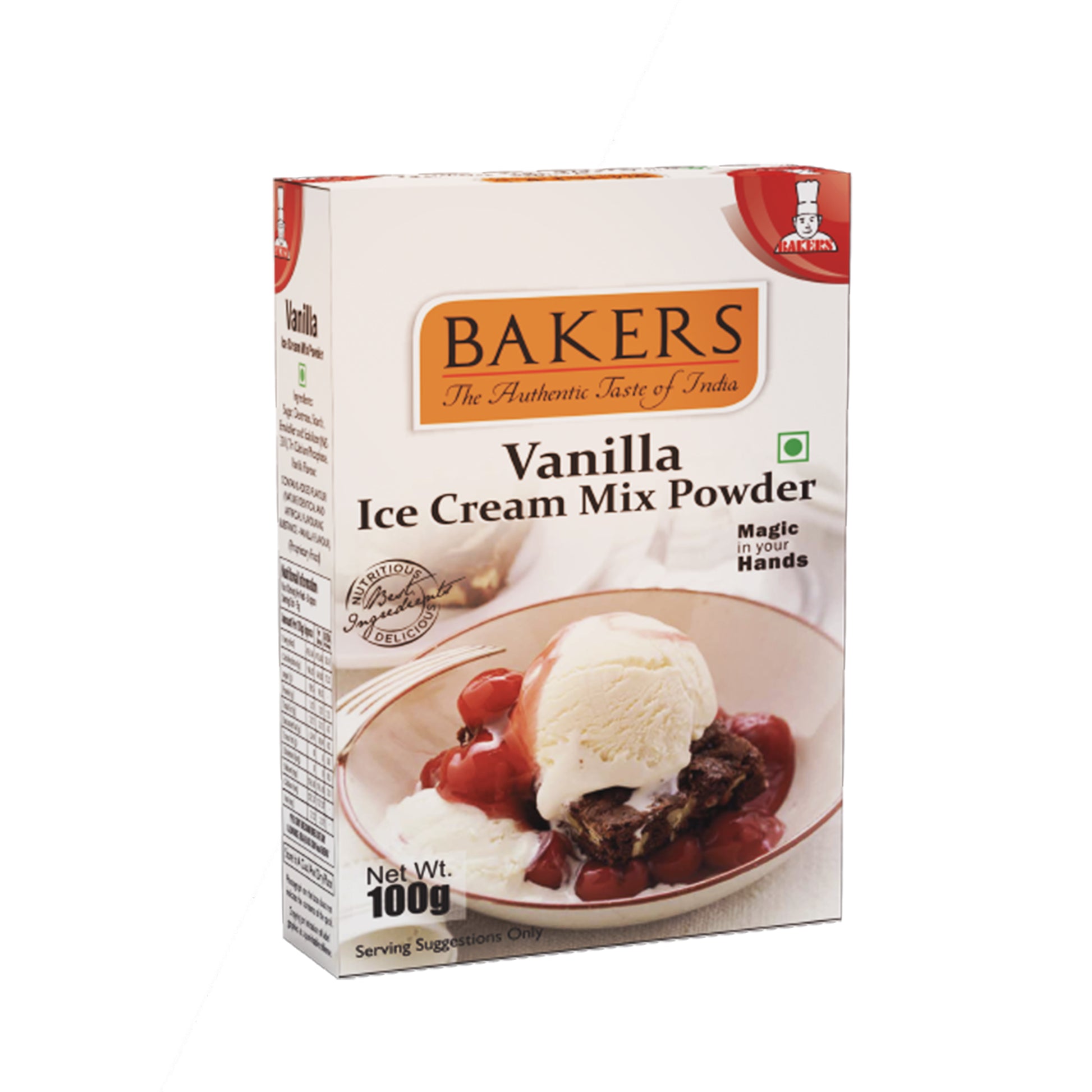 BAKERS Ice Cream Mix Powder Vanilla Flavour Pack of 3 (100 gm x 3) - Global Plugin