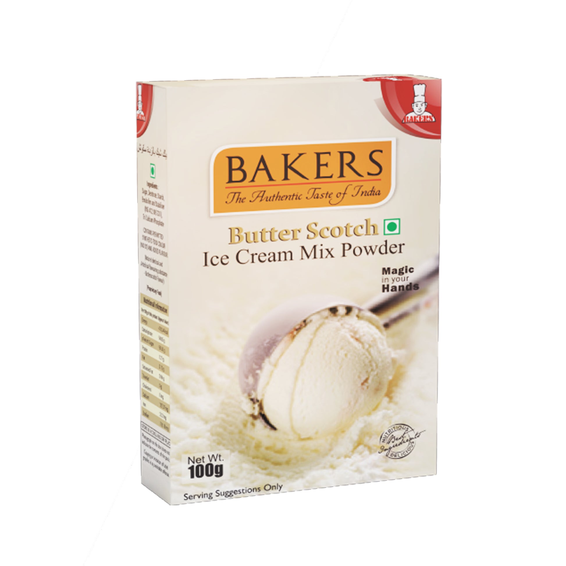 BAKERS Ice Cream Mix Powder Butter Scotch Flavour Pack of 3 (100 gm x 3) - Global Plugin