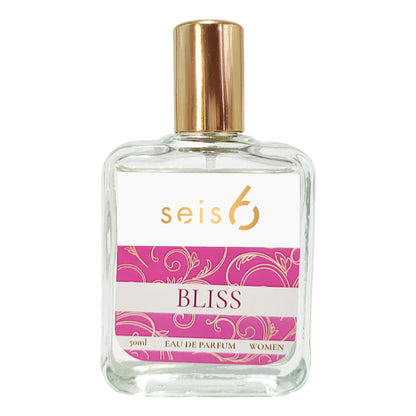 Bliss by Seis6 | Luxury Eau de Parfum for Women | 50 ML EDP| Notes of Raspberry, Magnolia & Sandalwood | Long-Lasting Fragrance | No Harsh Alcohols | Safe for All Skin Types | Suited for Every Occasion | Perfect Gifting Option Pluugin Store