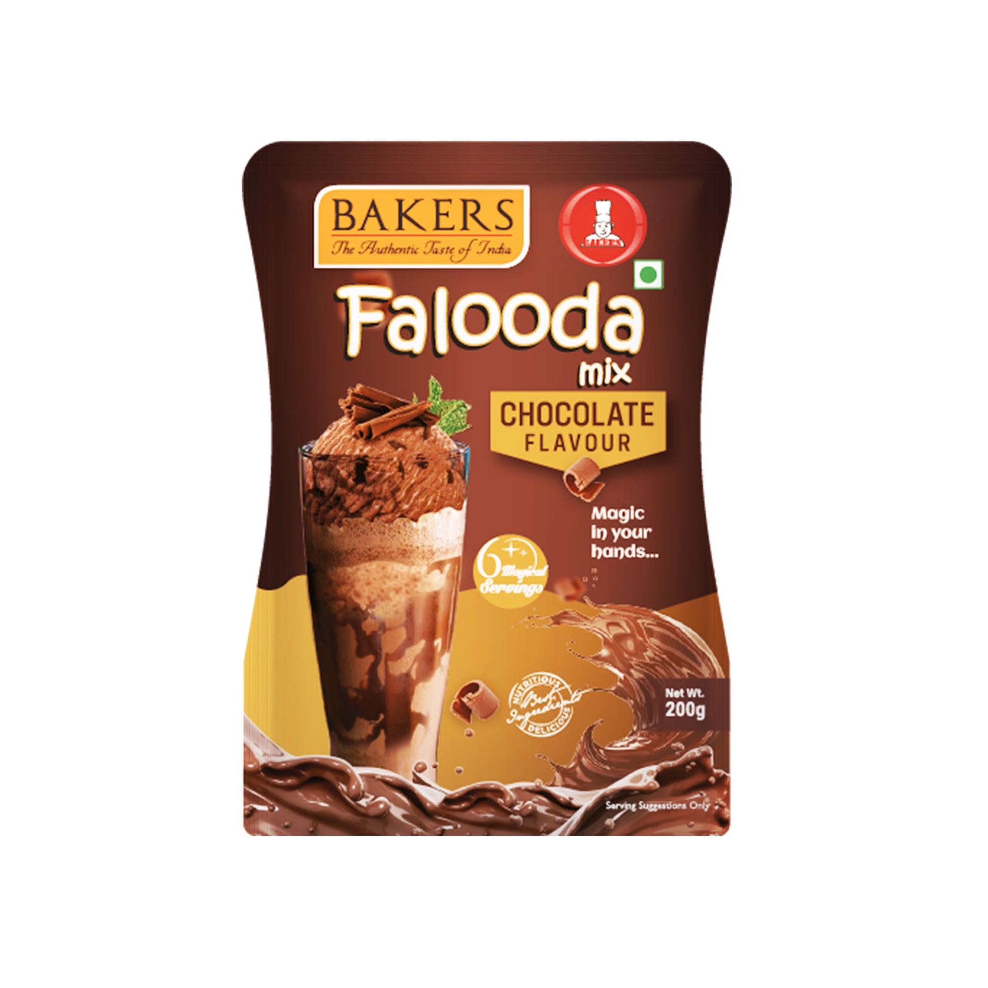 BAKERS Falooda Mix Powder Chocolate Flavour Pack of 3 (200 gm x 3) - Global Plugin