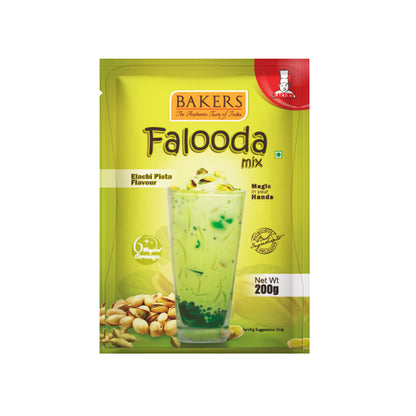 BAKERS Falooda Mix Powder Elachi Pista Flavour Pack of 3 (200 gm x 3) - Global Plugin