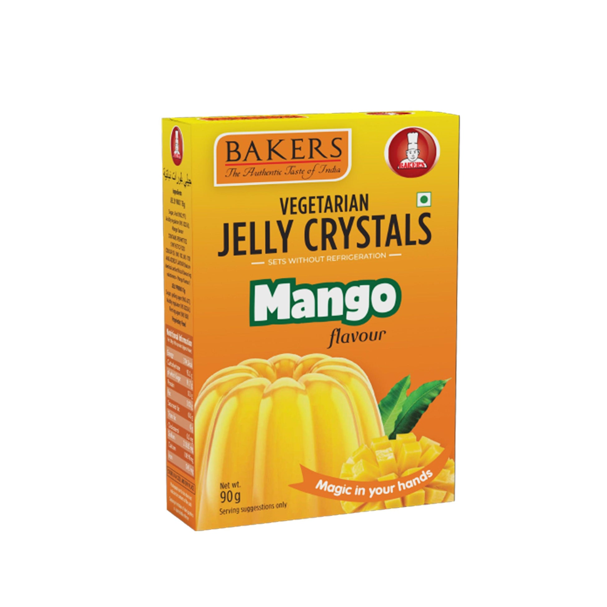 BAKERS Jelly Crystals Mango Flavour Pack of 3 (90 gm x 3) - Global Plugin