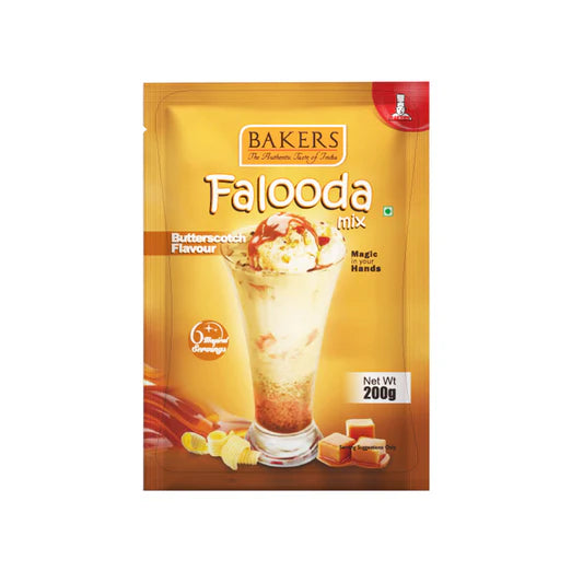 BAKERS Falooda Mix Powder STR, MANGO, ELAICHI PISTA, B/S, CHOCO  Pack of 5 (200 gm)