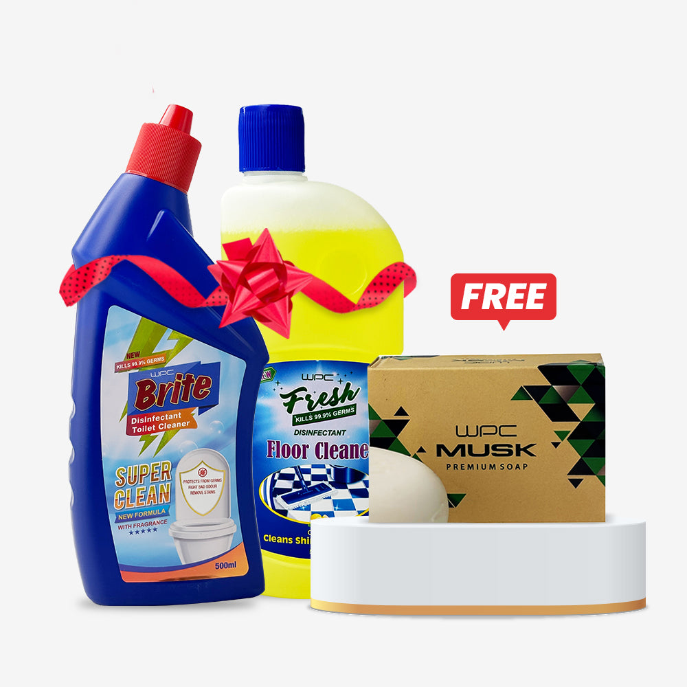 WPC  Toilet Cleaner +  Bathroom Cleaner (FREE SOAP)