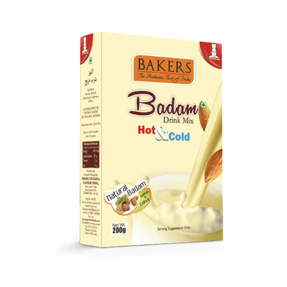 BAKERS Drink Mix Real Badam Flavoured Pack of 3 (200 gm x 3) - Global Plugin