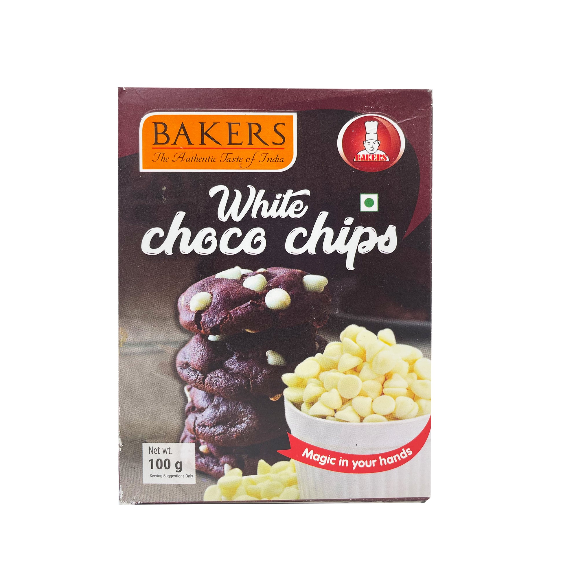 BAKERS White Choco Chips 100% Veg Pack of 3 (100 gm x 3) - Global Plugin