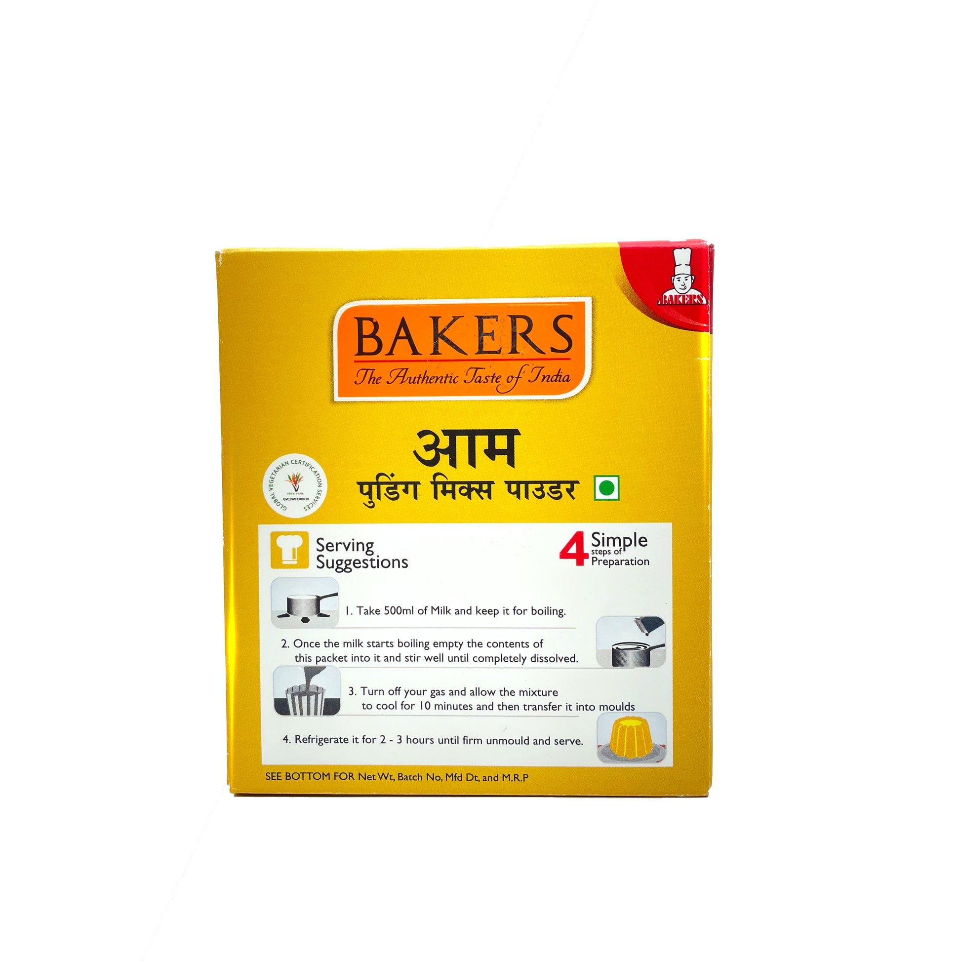 BAKERS Pudding Mix Powder Mango Flavour Pack of 3 (80 gm x 3) - Global Plugin