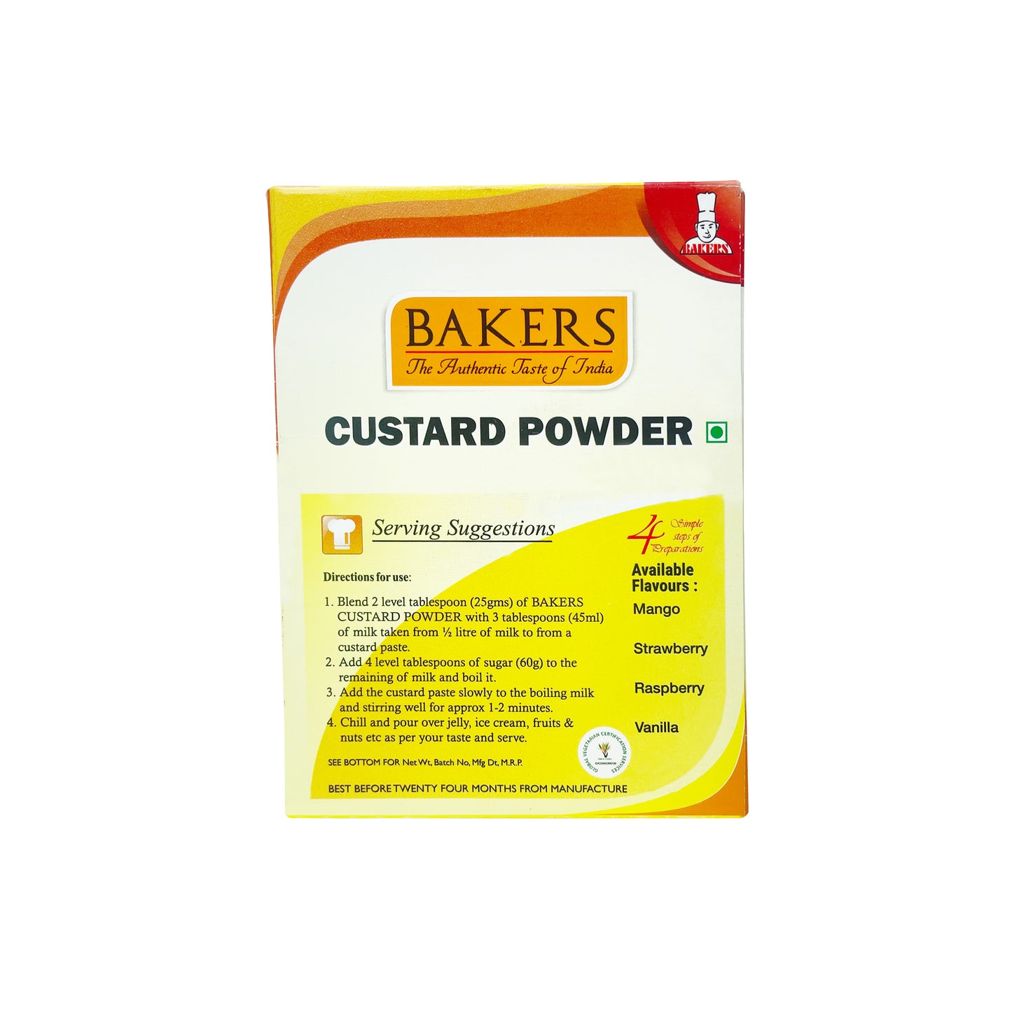 BAKERS Custard Powder Pine Apple Flavour Pack of 3 (100 gm x 3) - Global Plugin