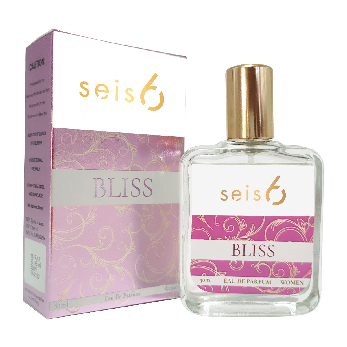 Bliss by Seis6 | Luxury Eau de Parfum for Women | 50 ML EDP| Notes of Raspberry, Magnolia & Sandalwood | Long-Lasting Fragrance | No Harsh Alcohols | Safe for All Skin Types | Suited for Every Occasion | Perfect Gifting Option Pluugin Store