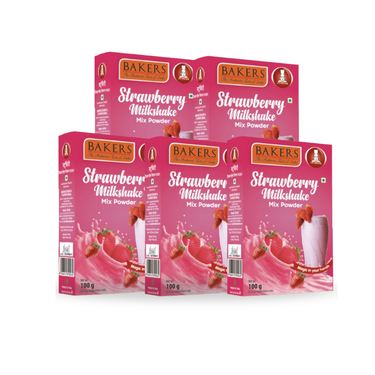 BAKERS Milkshake Mix Powder Strawberry Flavour 100gm