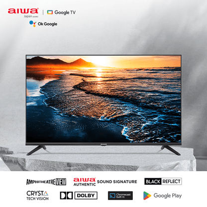 AIWA MAGNIFIQ 80 cm (32 inches) HD Ready Smart LED Google TV Crystal Vision Technology with Google Play Alexa (Model 2023) 1+1 Year Warranty - Global Plugin