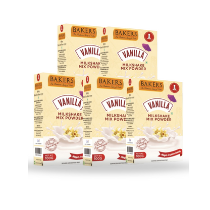 BAKERS Milkshake Mix Powder Vanilla Flavour 100gm