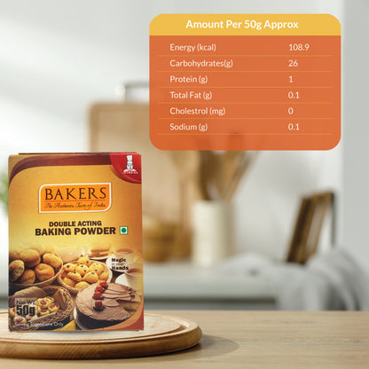 BAKERS Double Acting Baking Powder Pack of 4 (50 gm x 4) - Global Plugin