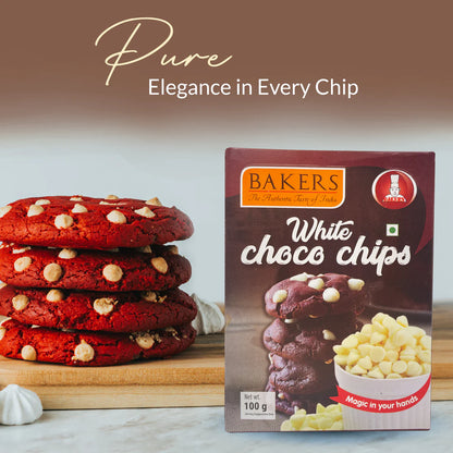 CAKE BAKE ESSENTIALS COMBO 10 - BAKERS White Choco Chips  + Whipping Cream Strawberry Flavour + Icing Sugar + ODDY ECO BAKE  20M