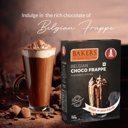 BAKERS Frappe Powder Belgian Choco Flavour Pack of 3 (100 gm x 3) - Global Plugin