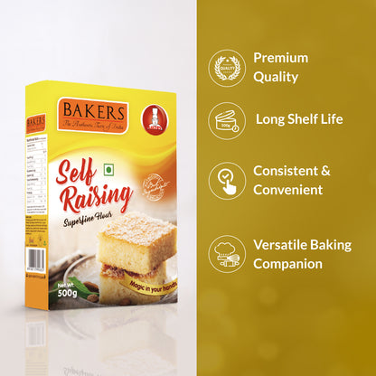 BAKERS Self-Raising Flour Pack of 3 (500 gm x 3) - Global Plugin