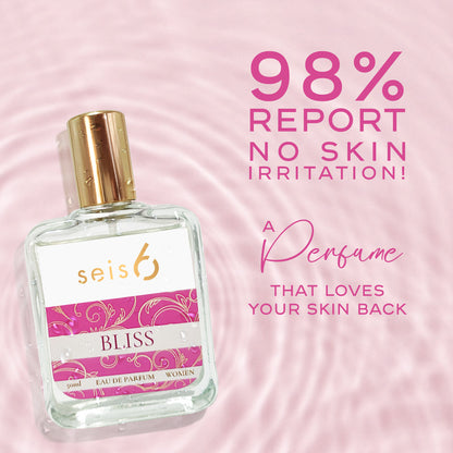 Bliss by Seis6 | Luxury Eau de Parfum for Women | 50 ML EDP| Notes of Raspberry, Magnolia & Sandalwood | Long-Lasting Fragrance | No Harsh Alcohols | Safe for All Skin Types | Suited for Every Occasion | Perfect Gifting Option Pluugin Store