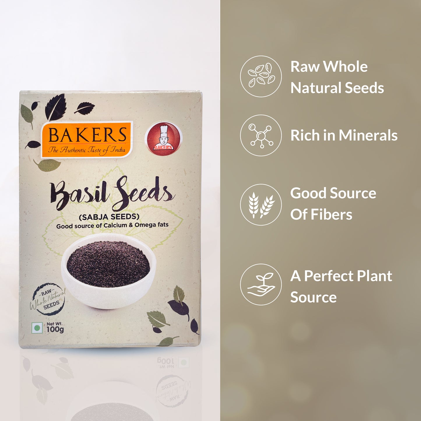 BAKERS Basil Seeds (Sabja Seeds) Pack of 3 (100 gm x 3) - Global Plugin