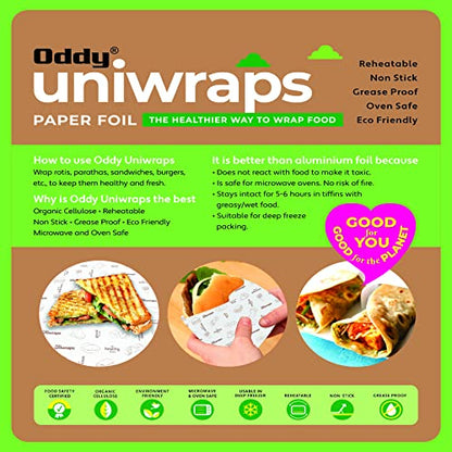 Lakanto Classic Monk Fruit Sweetener 200 gm + Oddy Uniwraps Food Wrapping Paper Sheets | Wrap Roti, Parantha, Sandwich, Burger & More! Keep Food Safe & Fresh | 10x12 Inches, Pack of 20 Sheets