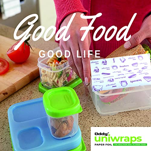 Oddy Uniwraps Food Wrapping Paper Sheets | Wrap Roti, Parantha, Sandwich, Burger & More! Keep Food Safe & Fresh | 10x12 Inches, Pack of 20 Sheets