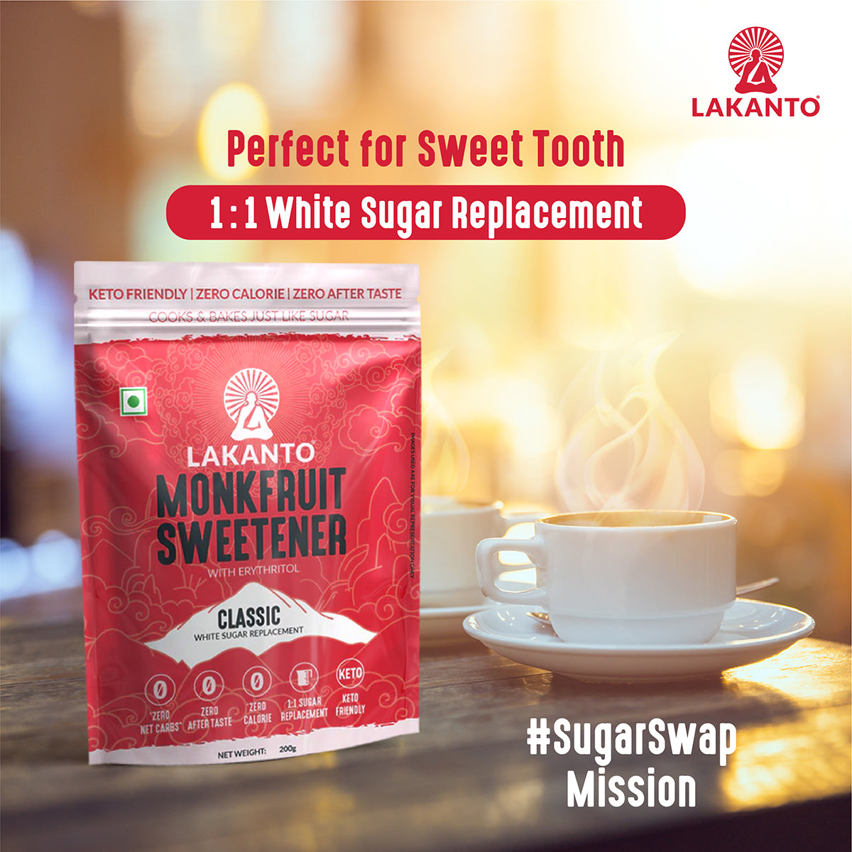 Lakanto Classic Monk Fruit Sweetener 5 kg + Free 35 gm Lakanto - Global Plugin