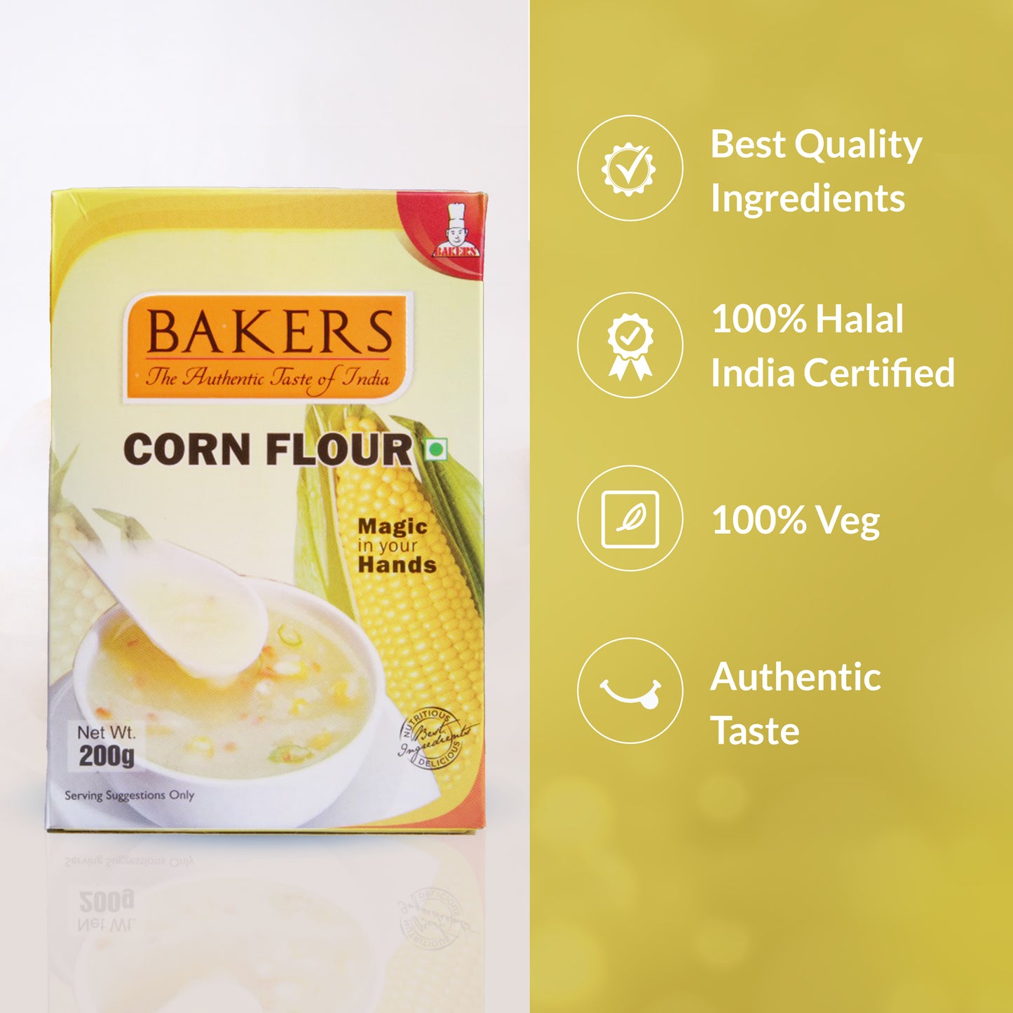 BAKERS Corn Flour Pack of 3 (200 gm x 3)