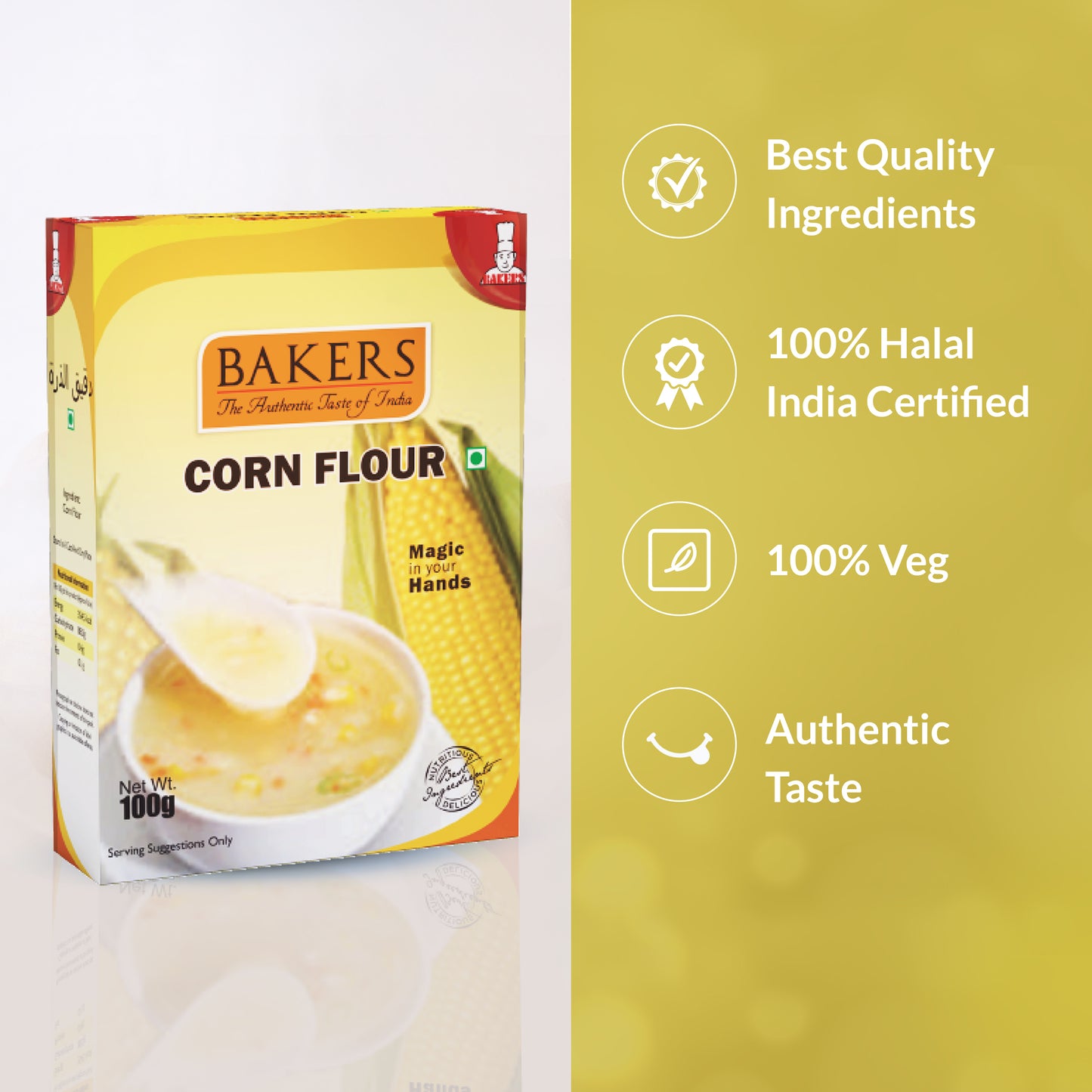 BAKERS Corn Flour Pack of 3 (100 gm x 3) - Global Plugin