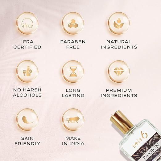 Seis6 Passion Eau de Parfume for Men |50ML | IFRA Certified| Safe for all Skin Types | Bold & Seductive Men's Fragrance with Notes of Calone, Sandalwood & Cedar | Long-Lasting | Perfect for Every Occasion| Premium Gifting Option Pluugin Store