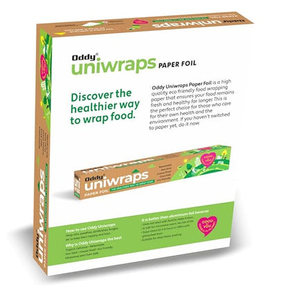 Oddy Uniwraps Food Wrapping Paper Foil | Gift Pack of Health| Suitable for All Occasions| Family Care Pack for Safe & Healthy Food Wrapping Habits |Combo Pack of 5 Rolls| 278MM x 16M