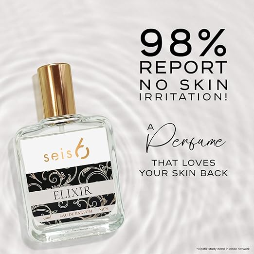 Seis6 Elixir Long- Lasting Eau de Parfum for Men | 50ML | IFRA Certified | Bold & Musky Fragrance with Vetiver & Citrus Notes | No Harsh Alcohols | Safe for All Skin Types| Versatile Wear | Perfect for Gifting Pluugin Store