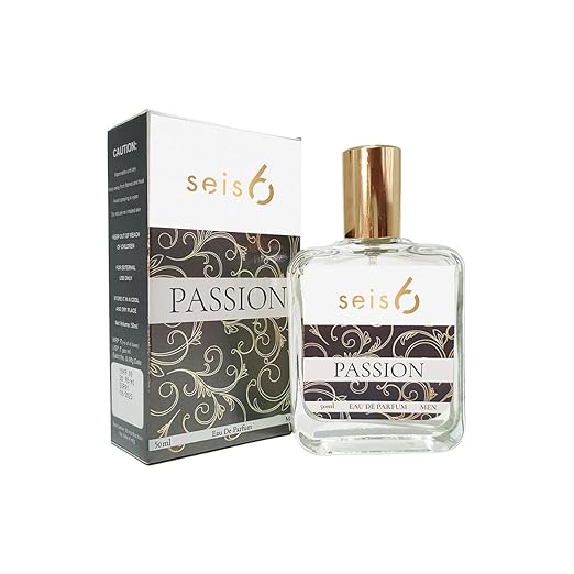 Seis6 Passion Eau de Parfume for Men |50ML | IFRA Certified| Safe for all Skin Types | Bold & Seductive Men's Fragrance with Notes of Calone, Sandalwood & Cedar | Long-Lasting | Perfect for Every Occasion| Premium Gifting Option Pluugin Store