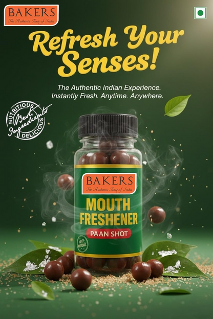 BAKERS Paan Shots Pack of 3 Each 100 Grams – Instant Paan Flavor Candy, Mouth Freshener And Mukhwas, Refreshing Sweet Treat