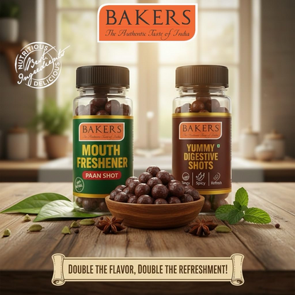 BAKERS Paan Shots Pack of 3 Each 100 Grams – Instant Paan Flavor Candy, Mouth Freshener And Mukhwas, Refreshing Sweet Treat