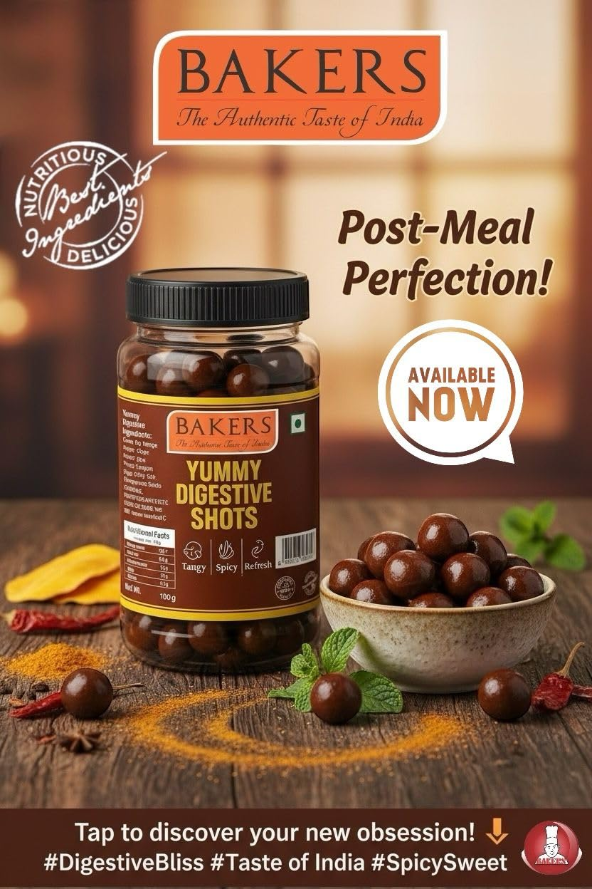 BAKERS Yummy Digestive Shots Paan Candy Pack of 3, Each 100g – Tangy Khati Mithi Candy with Indian Paan Flavor, Mouth Freshner