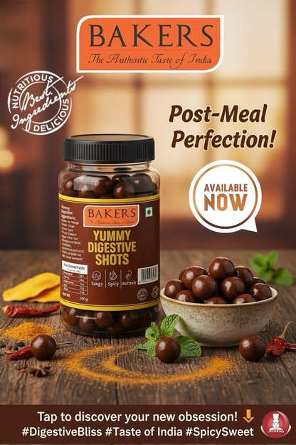 BAKERS Yummy Digestive Shots Paan Candy Pack of 3, Each 100g – Tangy Khati Mithi Candy with Indian Paan Flavor, Mouth Freshner