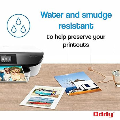 Oddy 180 GSM A4 Size Glossy Photo Paper – Waterproof, Instant Drying, Pack of 50 Sheets, Compatible with Inkjet Printer