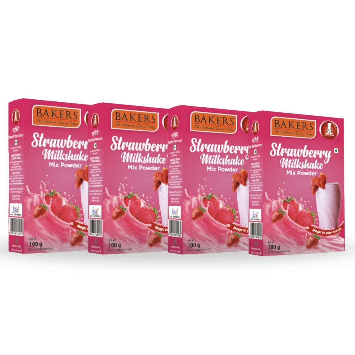 BAKERS Milkshake Mix Powder Strawberry Flavour 100gm