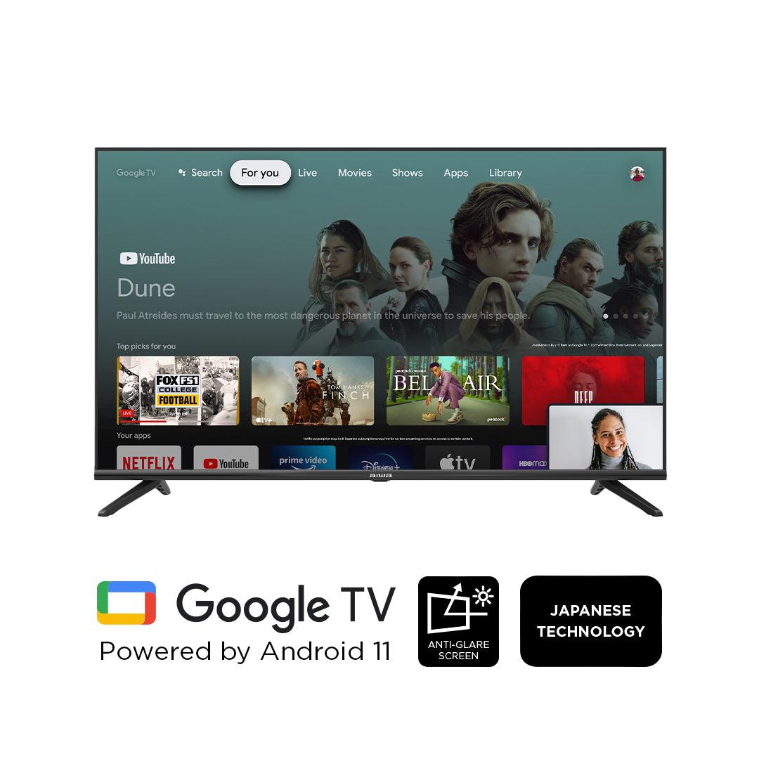 AIWA MAGNIFIQ 80 cm (32 inches) HD Ready Smart LED Google TV Crystal Vision Technology with Google Play Alexa (Model 2023) 1+1 Year Warranty - Global Plugin