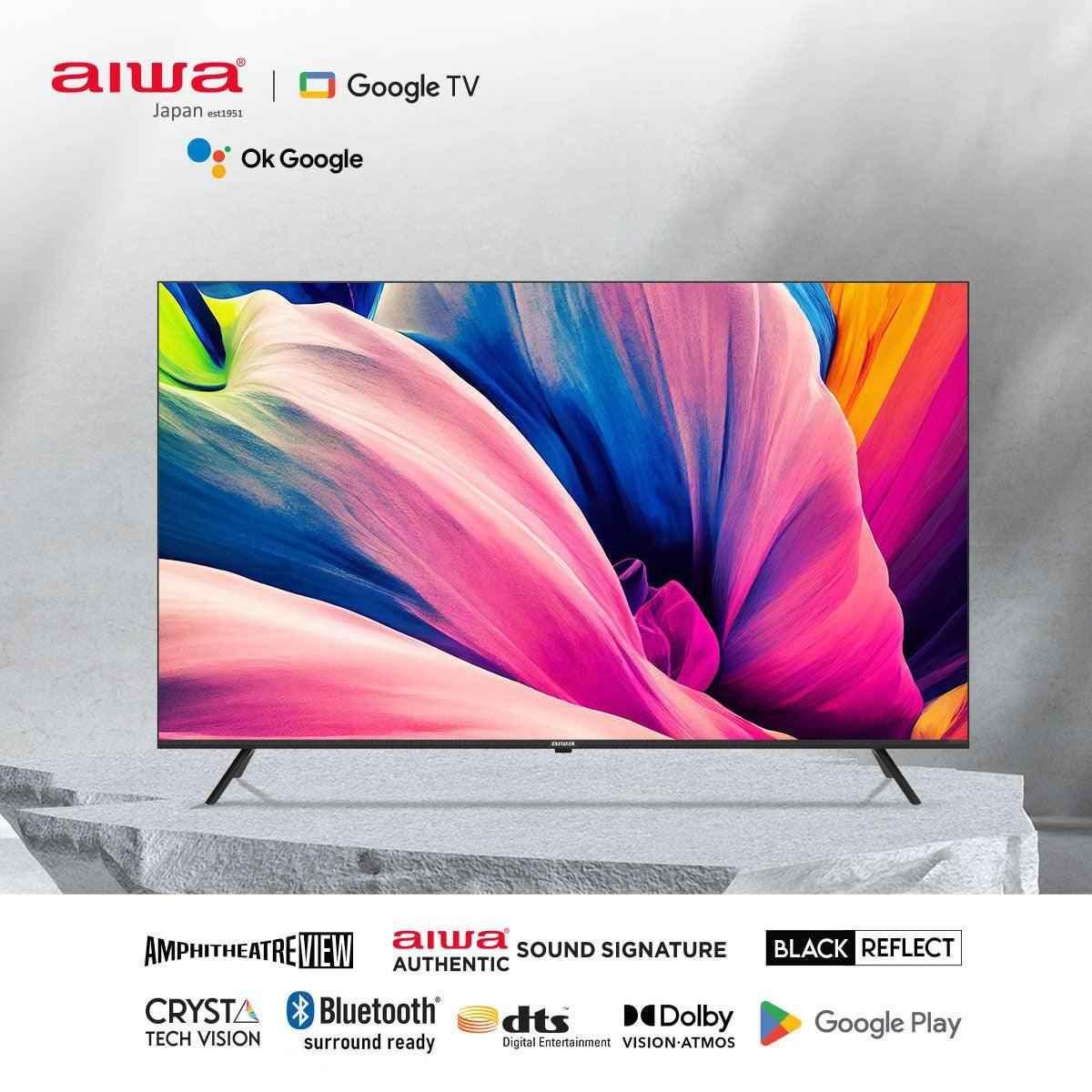 AIWA 165 CMS (65 Inch) 4K Ultra HD QLED Google TV Powered by Android 11, Netflix, YouTube, CVT, MEMC, Alexa, Inbuilt Chromecast, (Black) (Model 2023) 2 Years Warranty - Pluugin Store