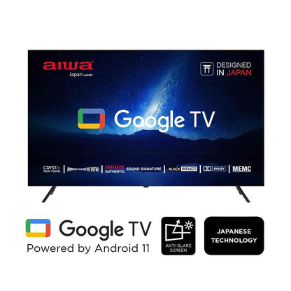 AIWA 165 CMS (65 Inch) 4K Ultra HD QLED Google TV Powered by Android 11, Netflix, YouTube, CVT, MEMC, Alexa, Inbuilt Chromecast, (Black) (Model 2023) 2 Years Warranty - Pluugin Store