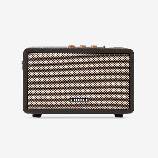 Aiwa RS-X 100 Natsukasii Pro Japanese Technology Wireless Bluetooth Portable Speaker 40W Brown |Type-C Charging| Built-in Lithium Ion 4000mAH|Playback Time- Upto 9 Hours (50% Volume)