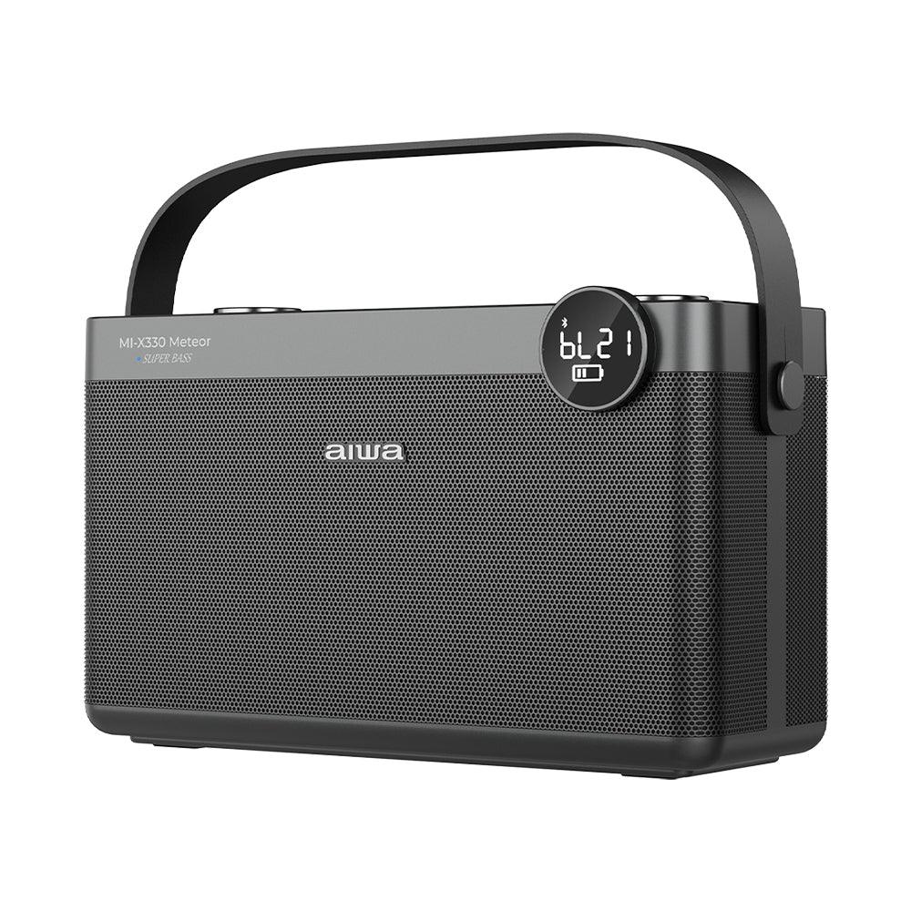 Aiwa MI-X330 Meteor Japanese Technology Wireless Bluetooth Portable Speaker 60W Black | Type-C Charging | Built-in Lithium Ion 5000mAH | Playback Time 6-10 Hours (Depending on Volume) - Global Plugin