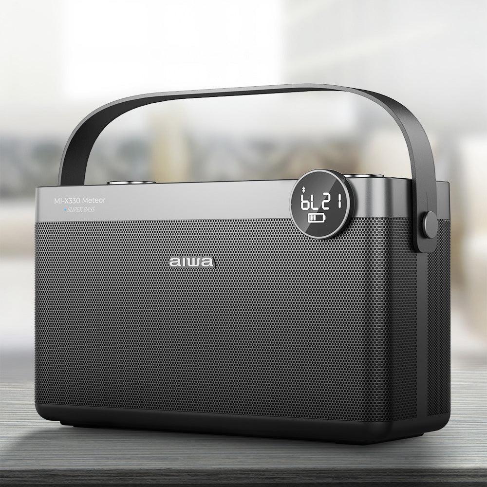 Aiwa MI-X330 Meteor Japanese Technology Wireless Bluetooth Portable Speaker 60W Black | Type-C Charging | Built-in Lithium Ion 5000mAH | Playback Time 6-10 Hours (Depending on Volume) - Global Plugin