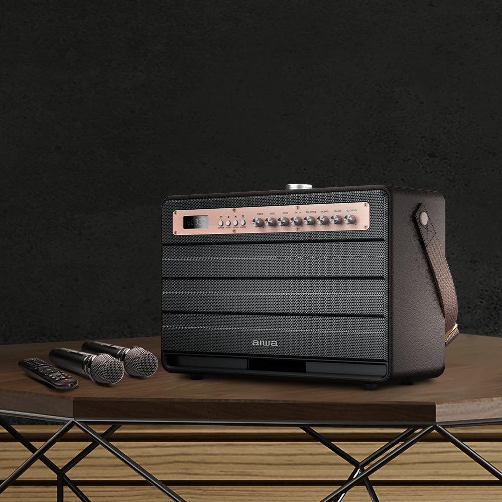 Aiwa MI-X450 Pro Enigma high Efficiency Audio with Retro Styling, Rose Gold, Medium - Global Plugin