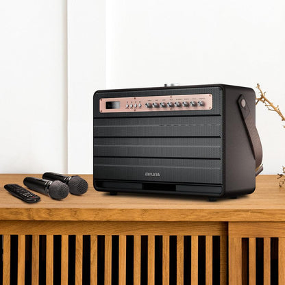 Aiwa MI-X450 Pro Enigma high Efficiency Audio with Retro Styling, Rose Gold, Medium - Global Plugin